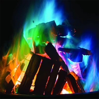 Coloré 10g 15g 25g 30g couleur feu d'artifice magique feu de camp coloré fête cheminée usine flammes mystiques poudre de feu magique