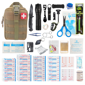 Tas kantong taktis luar ruangan, perlengkapan pertolongan pertama medis bertahan hidup darurat portabel untuk berkemah, mendaki gunung, wisata - Product Image 3