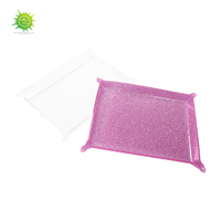 Plateau en acrylique moderne pour aliments, présentoir de messages, organisateur pour salle de bain et cuisine, plateau à gâteaux en acrylique