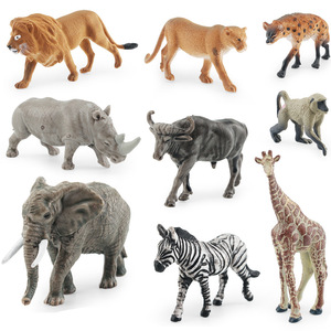 Modelli di animali sudafricani Xinhen per simulazioni transfrontaliere: zebra, leone, giena maculata, rinoceronte bianco, bufalo, tigre - Product Image 2