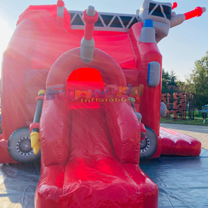 Château gonflable commercial pour enfants, thème caserne de pompiers, pour extérieur - Product Image 4