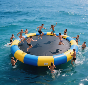 Trampoline d'eau pour adultes Tengtai <span class=keywords><strong>2M</strong></span> Installations d'amusement gonflables Trampoline flottant en plein air - Product Image 5