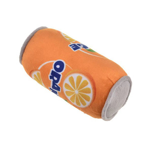 Jouet pour chien en peluche écologique en forme de canette de soda, jouet interactif qui couine pour les chiens de petite et moyenne taille, utilisation en intérieur - Product Image 1