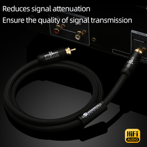 Hifi sợi carbon mạ vàng RCA nam kết nối cáp âm thanh cho bộ khuếch đại công suất giải mã loa siêu trầm Microphone Loa - Product Image 4