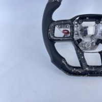 Volant en fibre de carbone forgée argentée avec éclairage LED pour Ford Mustang GT 2024 2025 2026