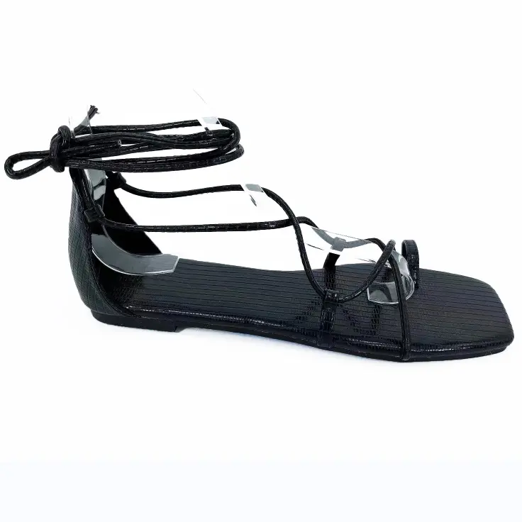 Milan Direct Manufacturer fashion summer cross strap flat sandals for women and ladies