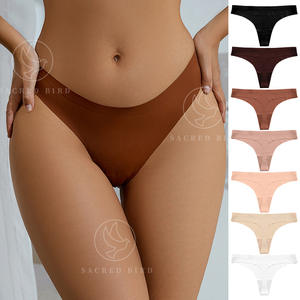 Ropa Interior de Yoga para Mujer, Tanga de Cintura Baja, de Seda de Hielo, Transpirable - Product Image 3