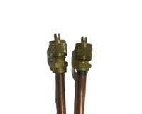 Vanne de charge de réfrigérateur à broche 1/4 avec tube en cuivre de 100 mm, 60 mm, 70 mm – Fourniture directe usine