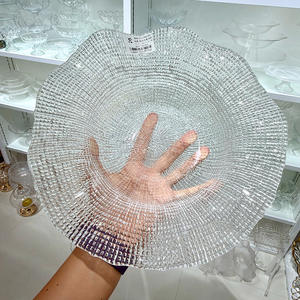 Plateau de service en verre durable pour fruits et collations, design moderne, style simple, <span class=keywords><strong>forme</strong></span> irrégulière, origine Chine, pour mariage, salon, café - Product Image 3