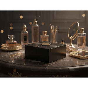 定制徽标豪华印刷硬质礼品盒 2 毫米 UV 小文件夹纸包装，适用于护肤品化妆品盒销售香水瓶 - Product Image 1