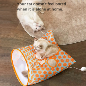 Huisdier Grappige Kat Boorzak Opvouwbare Kreukelkapier Tunnelgaten Interactief Oefenspeelgoed Voor Katten Binnenshuis Verlossen Verveling - Product Image 3