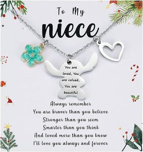 Collar de Acero Inoxidable con la Frase 'Ohana Significa Familia' de Ralukiia, Regalo de Joyería para Mujeres y Hombres - Product Image 2