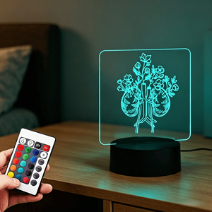Lampe de bureau LED 3D en acrylique au design créatif, avec image 3D d'organes humains (cerveau, poumons), veilleuse - Product Image 4