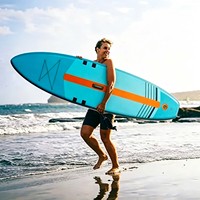 Planche de surf gonflable personnalisable en Drop Stitch - Écologique, portable, pour eaux offshore, système à 3 ailerons