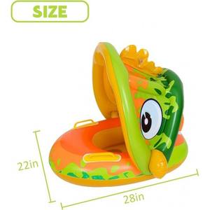 Bateau gonflable pour bébé MAKE WAVES en PVC avec auvent 28x22 pouces pour les jeux des enfants dans la piscine et le lac - Product Image 6