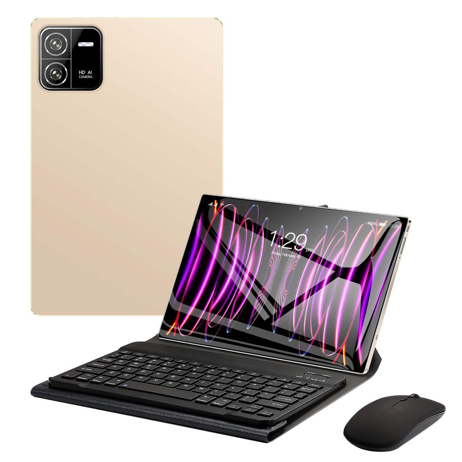 Or + Clavier + étui de protection + souris
