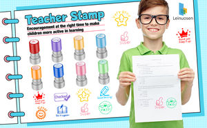 Tampons de bureau auto-encreurs, tampons de classement pour enseignants, tampons pour enfants, pour la signature <span class=keywords><strong>des</strong></span> <span class=keywords><strong>parents</strong></span> sur les devoirs, pour les fêtes, pour encourager les é<span class=keywords><strong>l</strong></span>èves - Product Image 3
