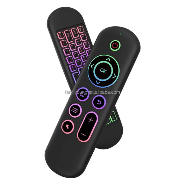 Wireless Remote Control 7Colors Backlit M5 Air Mouse Keyboard 2.4G BT5.2 for Smart TV Set-top Box Projector PC Phone