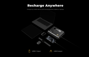 OUKITEL C01 เครื่องจั๊มพ์สตาร์ทรถยนต์ 27500mAh 1350A พีค 80Wh PD60W ชาร์จเร็ว 4000+ รอบการใช้งาน แบตสำรองฉุกเฉินสำหรับรถยนต์ 12V - Product Image 6