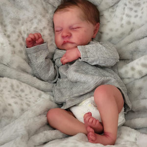 17inch Factory Price Lifelike Sleeping Reborn Bebe Dolls Realistic Soft Silicone Vinyl Reborn Baby Dolls for Sale