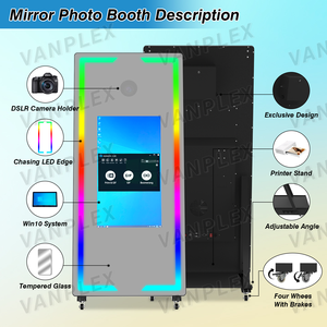Cabina Fotografica Professionale con Schermo Touch da 32 Pollici, Fotocamera e Stampa Istantanea - Flight Case, Corpo in Metallo, Supporto OEM - Product Image 3