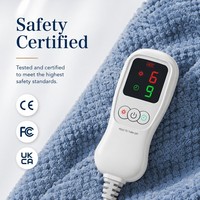 Couverture chauffante en jacquard Sherpa, taille Super Queen, 110V, 6 réglages de chaleur, chauffage rapide, protection contre la surchauffe, certifiée ETL