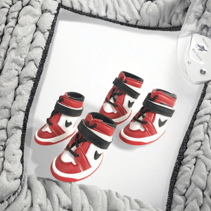 Juego de 4 Zapatos para <span class=keywords><strong>Perro</strong></span> de Alta Gama, Personalizados al por Mayor, Material PU Impermeable, Estilo Deportivo Clásico con Estampado, para Todas las Estaciones - Product Image 2