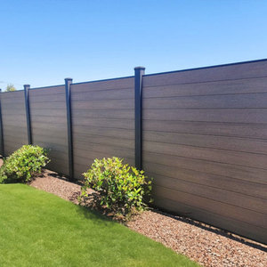 Outdoor Privacy <strong>Fencing</strong> WPC Aluminum Frame 3D Wood Grain Eco-friendly Weather Resistant Durable Panel Fence <strong>Trellis</strong> <strong>Gates</strong> - Product Image 3