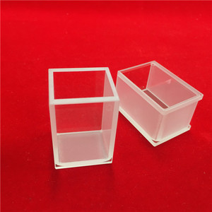 Cubeta de Vidrio Óptico Transparente de 4 Lados, Cuvette de Vidrio de Cuarzo para Muestras, 40*28*24mm - Product Image 3