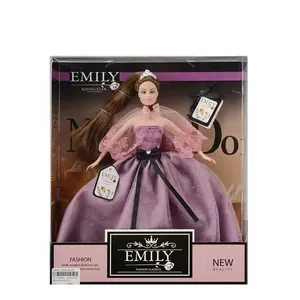 热娃娃玩具11.5英寸模型美丽的barbe EMILY juguetes儿童乙烯基玩具时尚娃娃女孩工厂公主娃娃