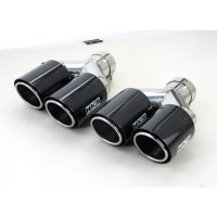 Silenciador <span class=keywords><strong>de</strong></span> punta <span class=keywords><strong>de</strong></span> <span class=keywords><strong>escape</strong></span> doble <span class=keywords><strong>de</strong></span> acero inoxidable con acabado brillante - Product Image 3