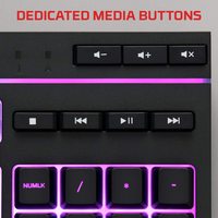 100% Harga Grosir Asli Tersedia HyperX Kingston Aloi Core Membran RGB Gaming LED Lighting Keyboard Berkabel