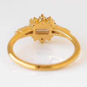 Joyería de Aniversario, Joyería de Oro de 14K, Joyería de Morganita Rosa, Anillo Ajustable de Plata S925 para Mujer - Product Image 4