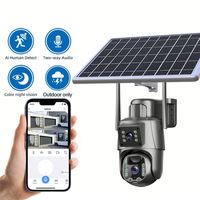 Kamera Keamanan Luar Ruangan Eseecloud 4K 8MP WiFi 4G SIM Card PIR Alarm Rekam 24 Jam Pelacakan Manusia Pan-Tilt CMOS Tenaga Surya