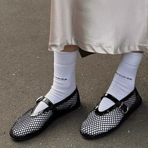 QuiteS 2026 Nuove <span class=keywords><strong>Scarpe</strong></span> Casual da Donna in Pelle con Rete Traforata, Fibbia in Pelle, Slip-On a Strato Singolo, Suola Piatta, Moda - Product Image 4