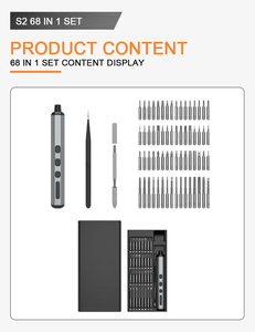 Tooljoy Set mata obeng elektrik, peralatan reparasi ponsel presisi untuk perbaikan ponsel 68 dalam 1 - Product Image 5
