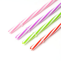 Pailles à boire jetables en PLA 100P sans plastique, à base de maïs, biodégradables, compostables, sans BPA, durables, pour les fêtes