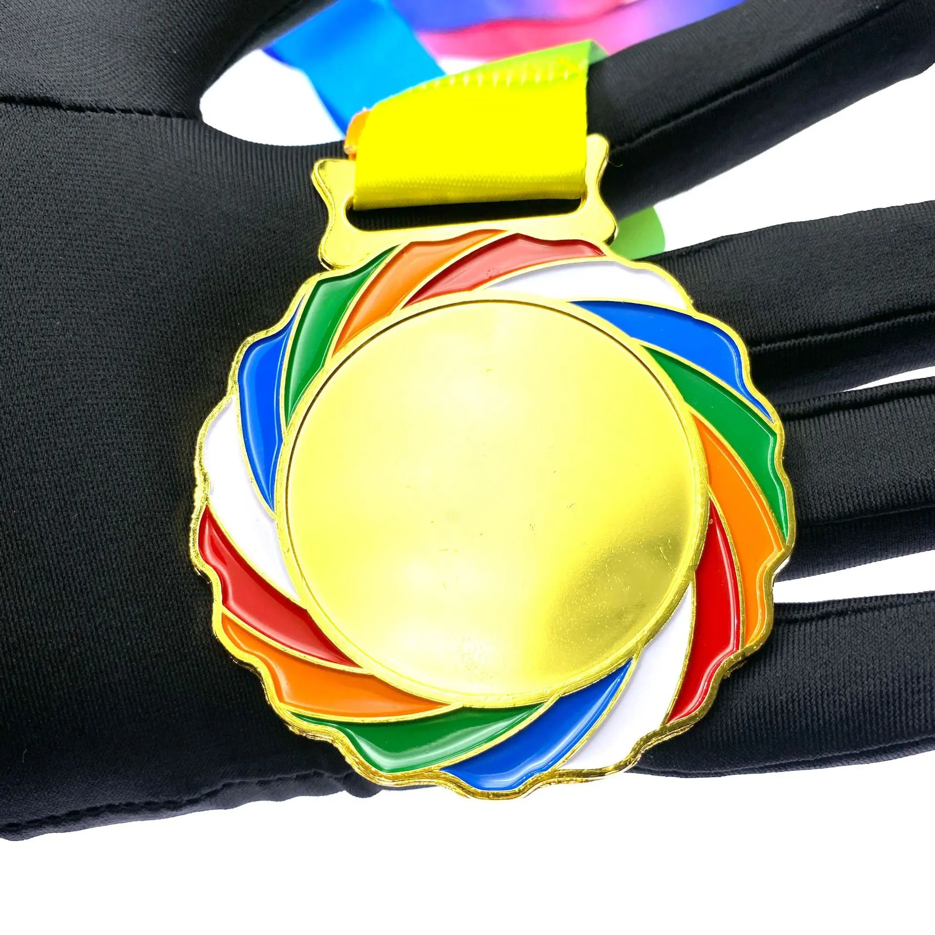 Trofeos y medallas de Taekwondo, medalla de gimnasia personalizada, medalla en blanco deportiva personalizada, cinta, juego deportivo infantil, medalla de arcoíris