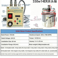 Eje de Husillo con Pinza ER y Motor Servo de Alta Precisión LIANGYUAN de 550W para Máquinas de Grabado CNC y Carpintería