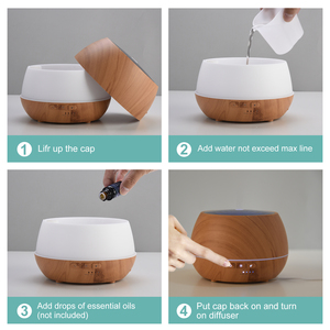 Điện khuếch tán tinh dầu cho phòng lớn 500ml công suất 7 màu thay đổi hương liệu 1 năm bảo hành - Product Image 5