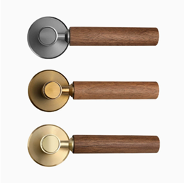 シンプルなスタイルの高品質両手用室内ドアハンドル、簡単な取り付け、静音磁気吸着ドアロック - Product Image 5