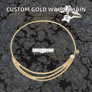 <span class=keywords><strong>Cadena</strong></span> de Cintura de Metal de Lujo <span class=keywords><strong>para</strong></span> Mujer, <span class=keywords><strong>Cadena</strong></span> Abdominal de 110 cm, Cinturón Dorado - Product Image 2