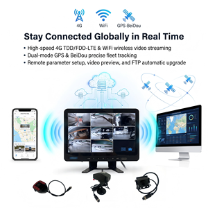 ระบบตรวจสอบยานพาหนะแบบ All-in-One หน้าจอ 10.1 นิ้ว รุ่นสั่งทำจากโรงงาน รองรับ 4G <span class=keywords><strong>MDVR</strong></span> 4/8 ช่องทาง ความละเอียด 1080P พร้อม GPS WiFi AI ADAS สำหรับรถยนต์ - Product Image 6
