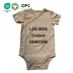 Body de Algodón Orgánico Personalizado para Bebé Recién Nacido, Body de Manga Corta con Broches Laterales para Bebé <span class=keywords><strong>Prematuro</strong></span>, Kimono Unisex para Bebé - Product Image 3