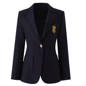<span class=keywords><strong>Blazer</strong></span> pour femme, style décontracté, pour le bureau, avec broderie, poche, bouton unique, finition soignée, pour l'automne et l'hiver - Product Image 1