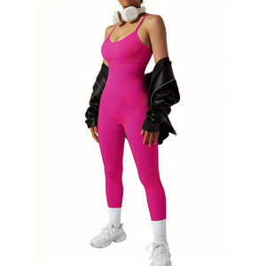 Combinaison sans manches taille haute pour filles, tenue de fitness, vente en gros, nouveau design 2026, combinaison professionnelle pour femmes, offre spéciale - Product Image 3
