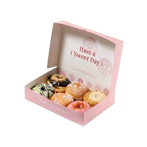 Boîtes d'emballage en carton pliables pour biscuits, gâteaux, donuts, en papier <span class=keywords><strong>alimentaire</strong></span>, personnalisées, en gros, nouvelle collection 2026, avec logo - Product Image 3