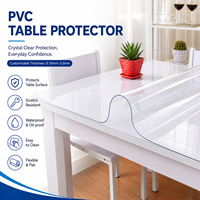Protège-table en PVC transparent, housse de table souple et transparente, facile à nettoyer, anti-rayures, pour table à manger ou bureau