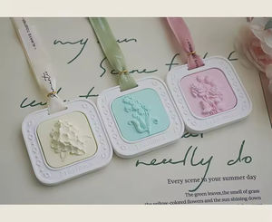 Diffuseur d'huiles essentielles en pierre de gypse céramique florale de haute qualité, désodorisant pour la maison et la voiture - Product Image 5