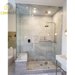 Porte de <span class=keywords><strong>douche</strong></span> en verre trempé rectangulaire moderne CBMmart, installation plus facile, porte de <span class=keywords><strong>douche</strong></span> fixe, porte de <span class=keywords><strong>douche</strong></span> à l'italienne - Product Image 2